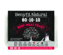 Benyfit Natural 80.10.10 Beef Meat Feast, 500g (Raw Frozen)