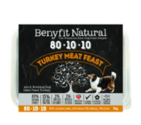 Benyfit Natural 80.10.10 Turkey Meat Feast, 1kg (Raw Frozen)
