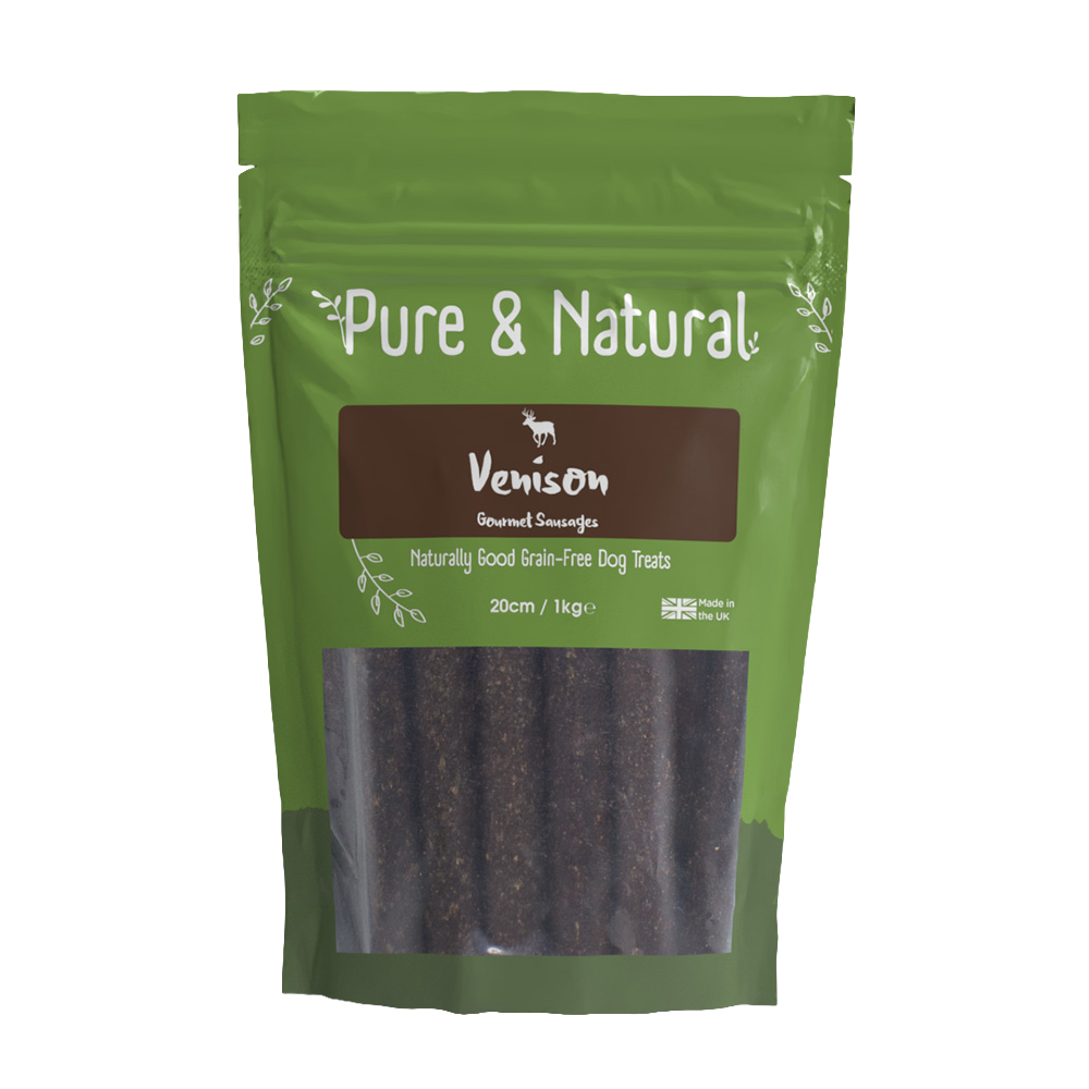 Pure & Natural Venison Gourmet Sausages 20cm 1kg