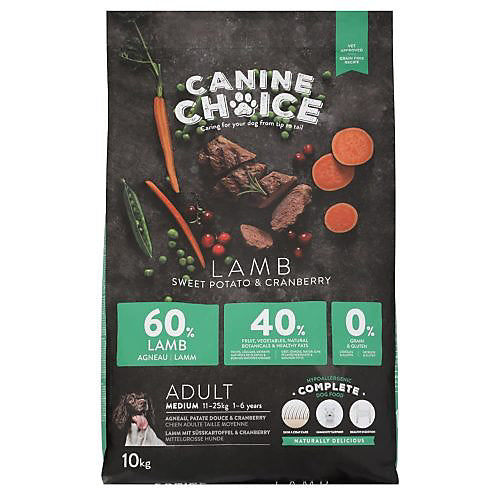 Canine Choice Super Premium Grain Free Medium Adult Dry Lamb 10kg
