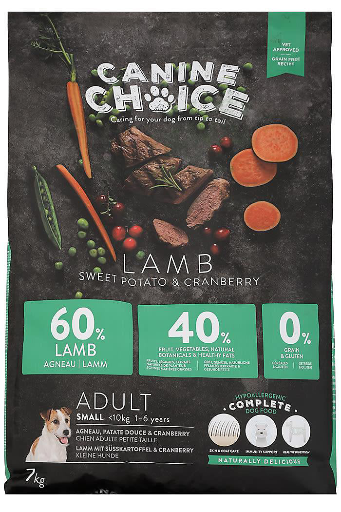 Canine Choice Super Premium Grain Free Small Adult Dry Lamb 7kg