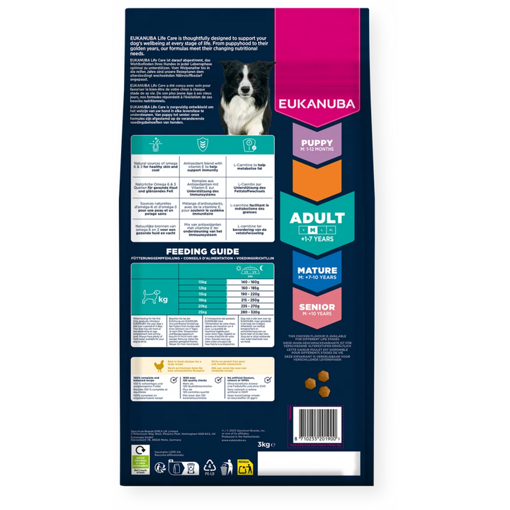 Eukanuba Adult Dog Medium Breed Chicken 3Kg