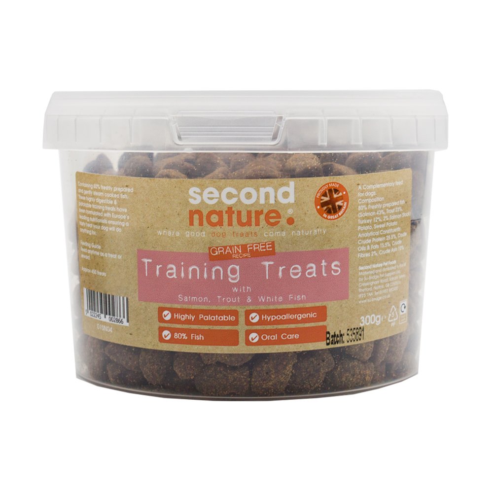 Second Nature High Meat Grain Free Training Treat Salmon/Trout/ White Fish 300g