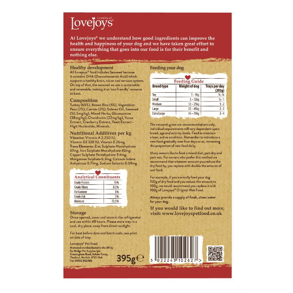Lovejoys Turkey with Rice & Vegetables 10x395g