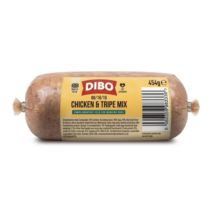 DIBO 80/10/10 Chicken &amp; Tripe Mix Chubb 454g