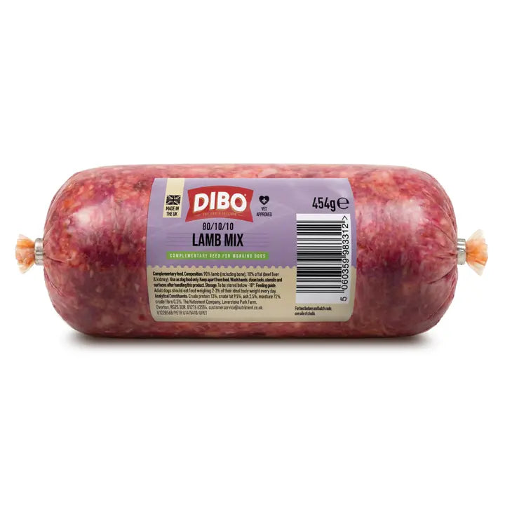 DIBO 80/10/10 Lamb Mix Chubb 454g
