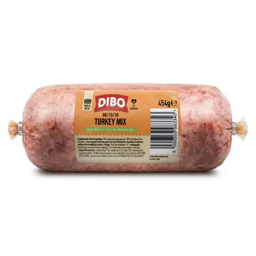 DIBO 80/10/10 Turkey Mix Chubb 454g