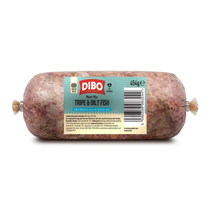 DIBO Meat Mix Tripe &amp; Oily Fish Chubb 454g