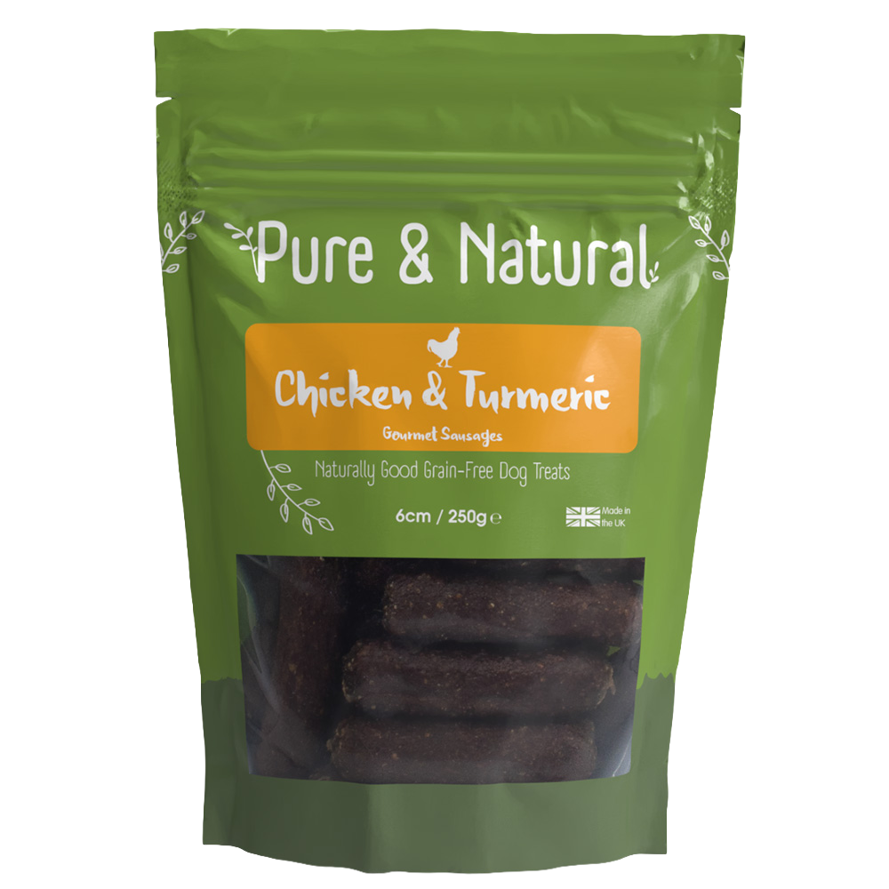 Pure & Natural Chicken & Turmeric Gourmet Sausages 6cm