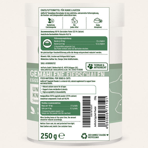 Aniforte Eggshell Powder - Natural Calcium Supplement