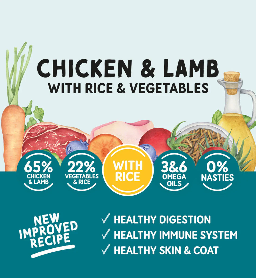 Naturo Adult Dog Chicken Lamb & Rice With Veg Tray 400g x 7