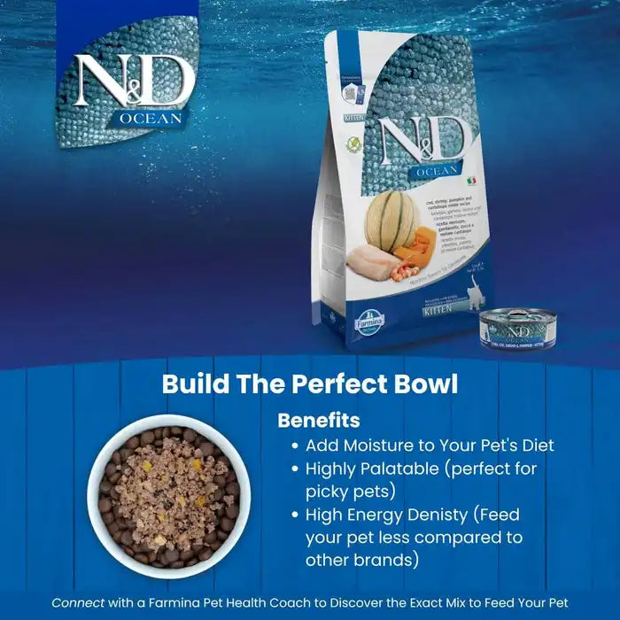 N&D Ocean Cat Cod. Shrimp. Pumpkin & Cantaloupe Melon Kitten 1.5kg
