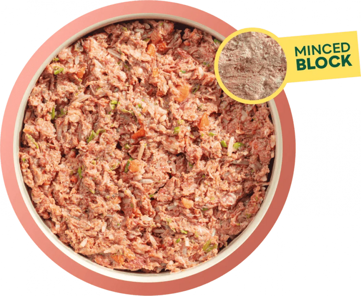 Natures Menu 60/40 Beef and Chicken with Vegetables and Brown Rice Block 300g