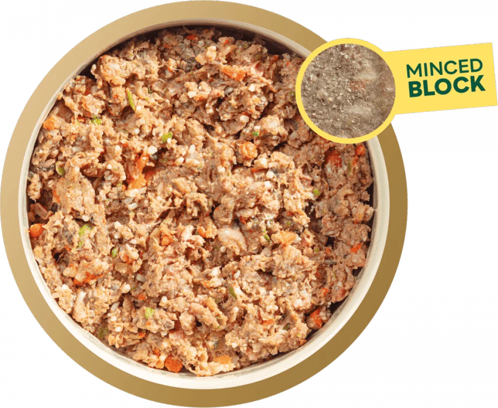 Natures Menu 60/40 Tripe and Chicken with Salmon, Vegetables and Brown Rice Block 300g