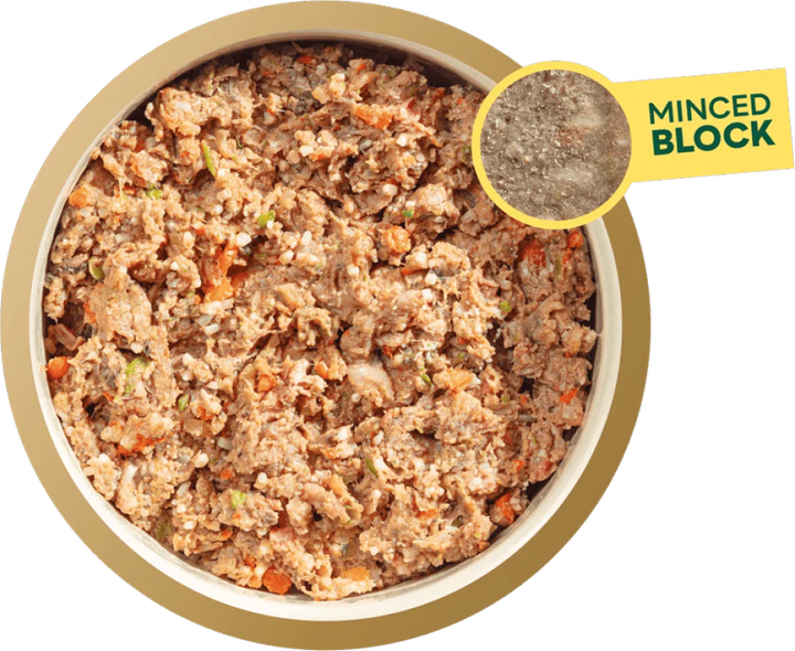 Natures Menu 60/40 Tripe and Chicken with Salmon, Vegetables and Brown Rice Block 300g