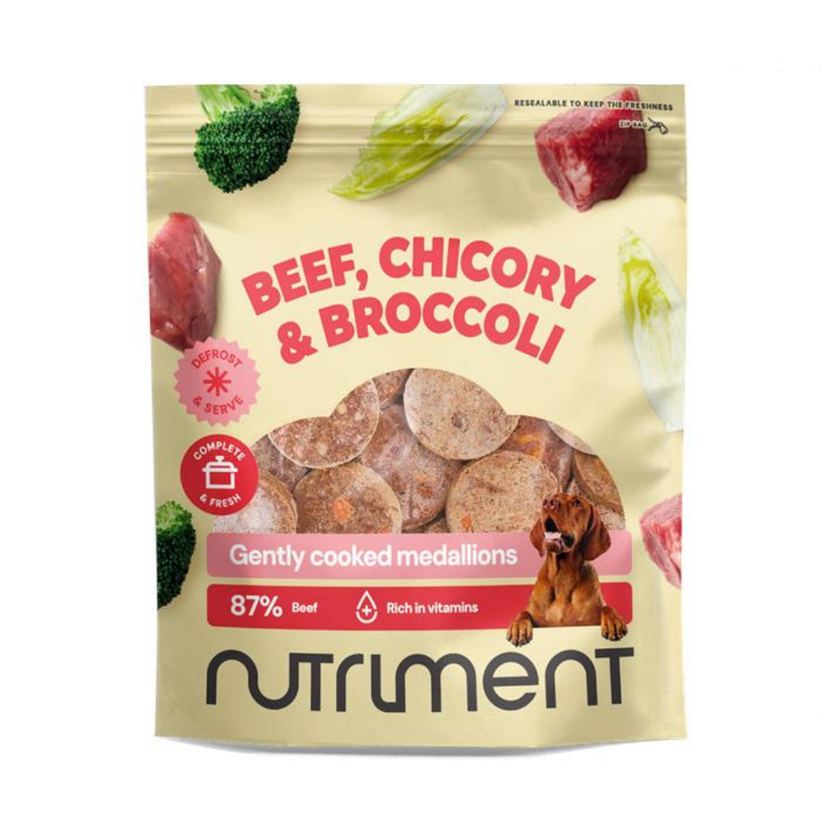 Nutriment Fresh Cooked Medallions Beef, Chicory and Broccoli 800g
