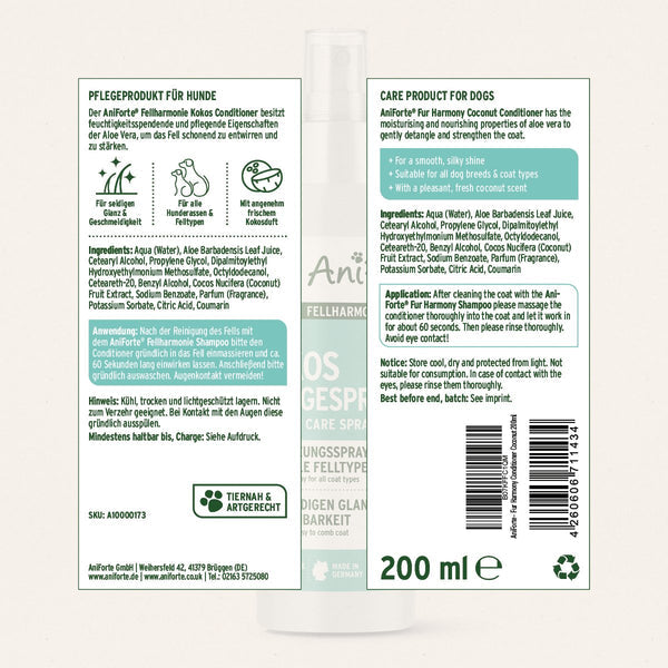 Aniforte Fur Harmony Care Spray Coconut - 200ml