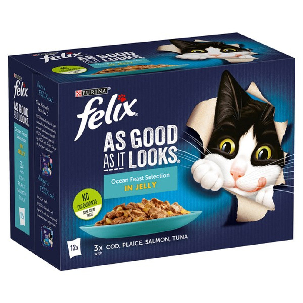 Felix As Good As It Looks Ocean Feast Selection In Jelly 12 X 85G