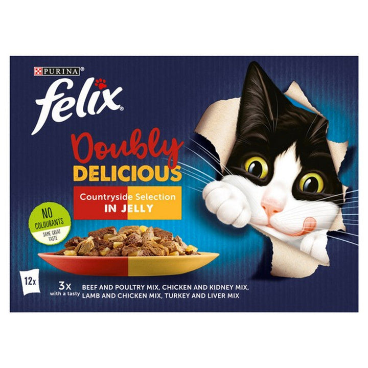Felix Doubly Delicious Countryside Selection In Jelly 12 X 85G