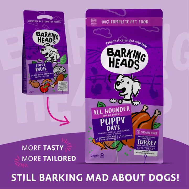 Barking Heads All Hounder Puppy Days Turkey, 2kg