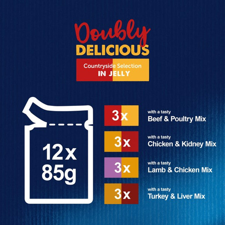 Felix Doubly Delicious Countryside Selection In Jelly 12 X 85G