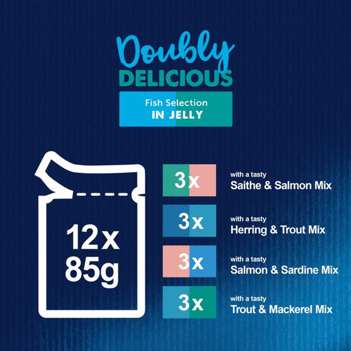 Felix Doubly Delicious Fish Selection In Jelly 12 X 85G