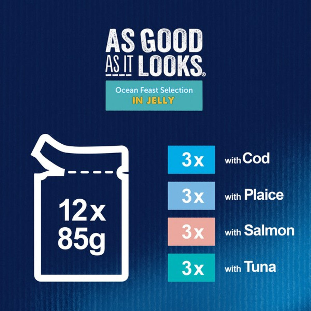 Felix As Good As It Looks Ocean Feast Selection In Jelly 12 X 85G