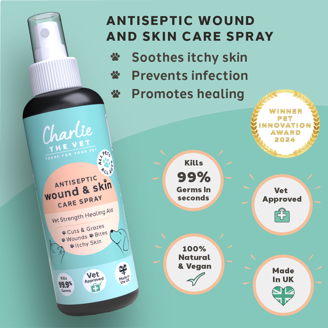 Charlie The Vet Antiseptic Wound & Skin Care Spray for All Animals 100ml