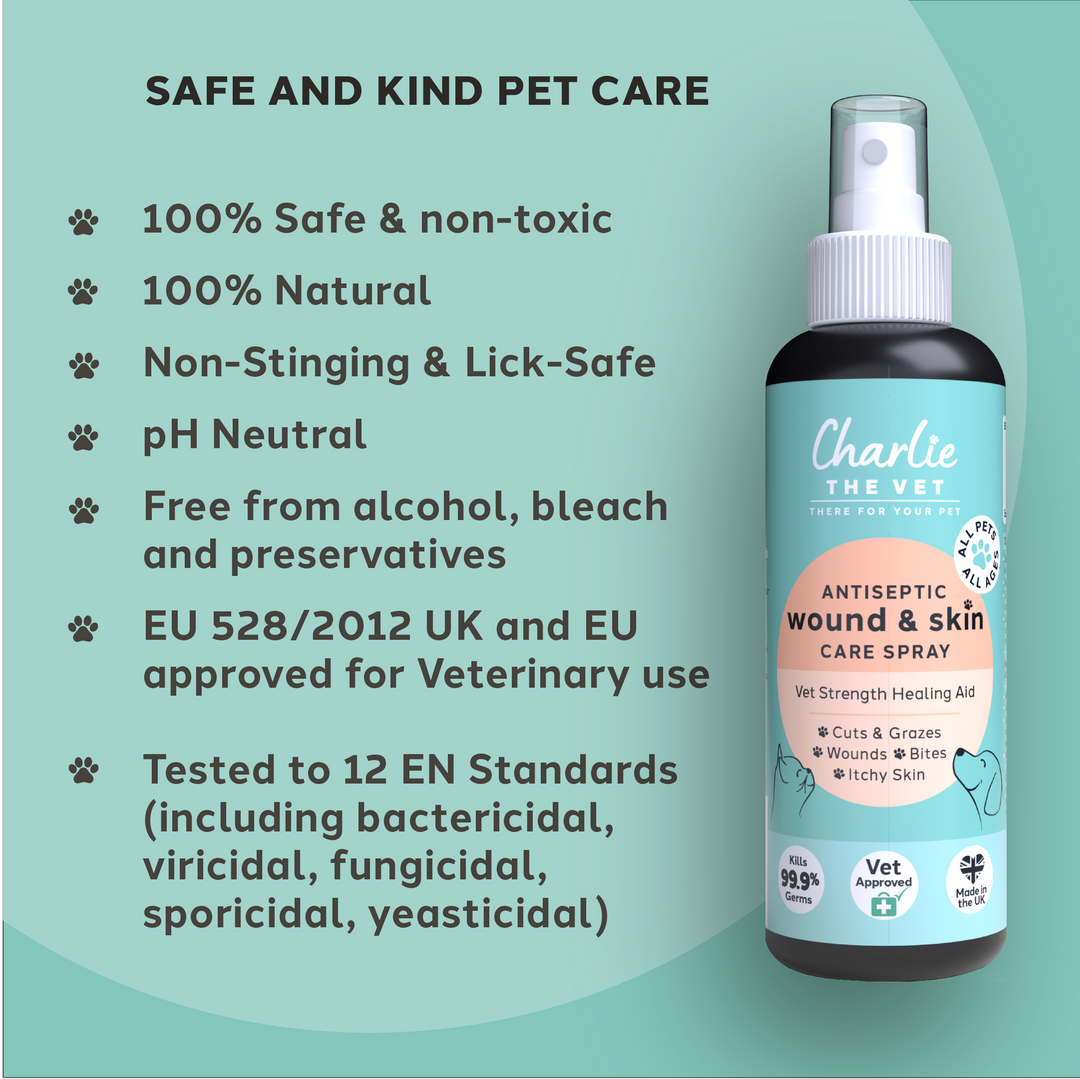 Charlie The Vet Antiseptic Wound & Skin Care Spray for All Animals 100ml