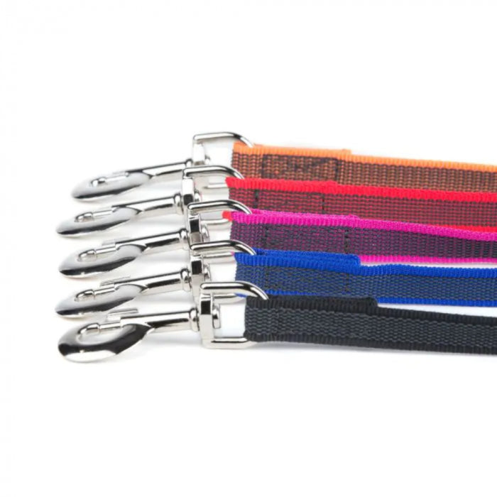 Julius-K9 Color & Grey Super-Grip Leash With Handle Thick Blue & Grey