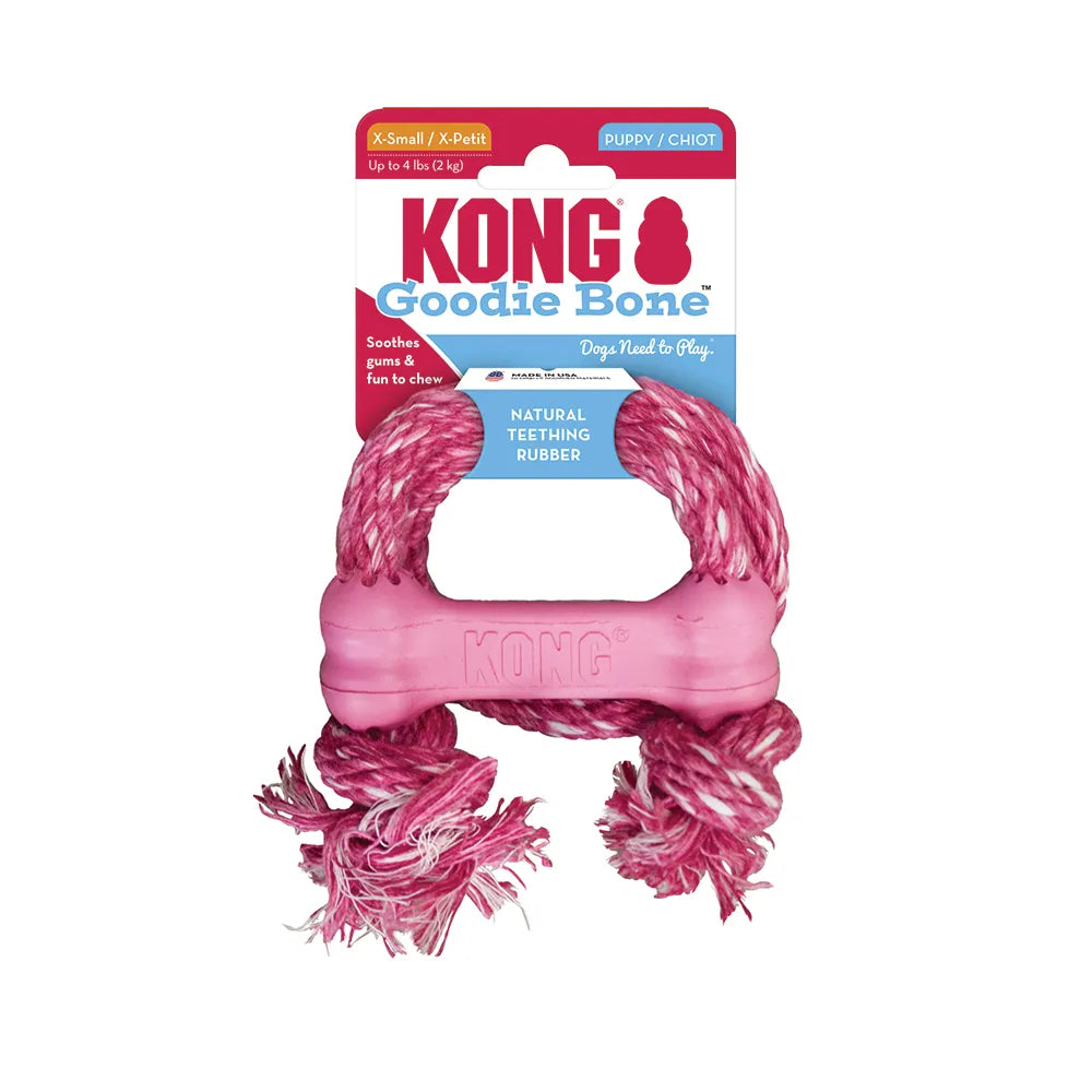 KONG Puppy Goodie Bone On Rope Extra Small