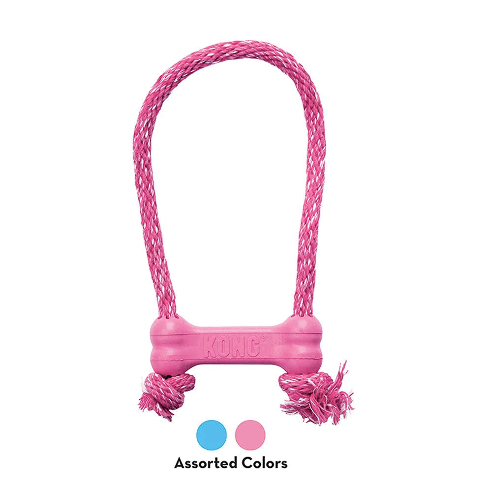 KONG Puppy Goodie Bone On Rope Extra Small