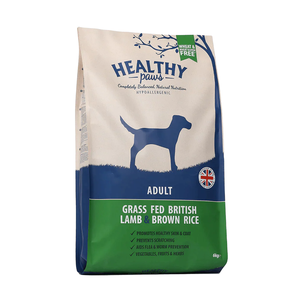 Healthy Paws Grass Fed British Lamb & Brown Rice Adult 6kg
