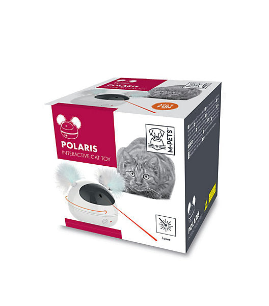M-PETS Polaris Interactive Cat Toy - White
