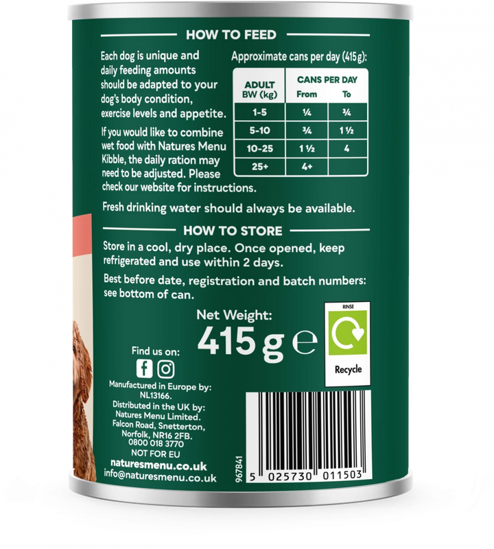 Natures Menu Cans Hearty Stews Beef For Adult Dogs 12 x 415g