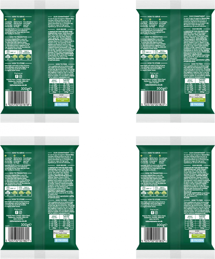 Natures Menu Multipack 60/40 Complete and Balanced 12 x 300G - Ormskirk Pets