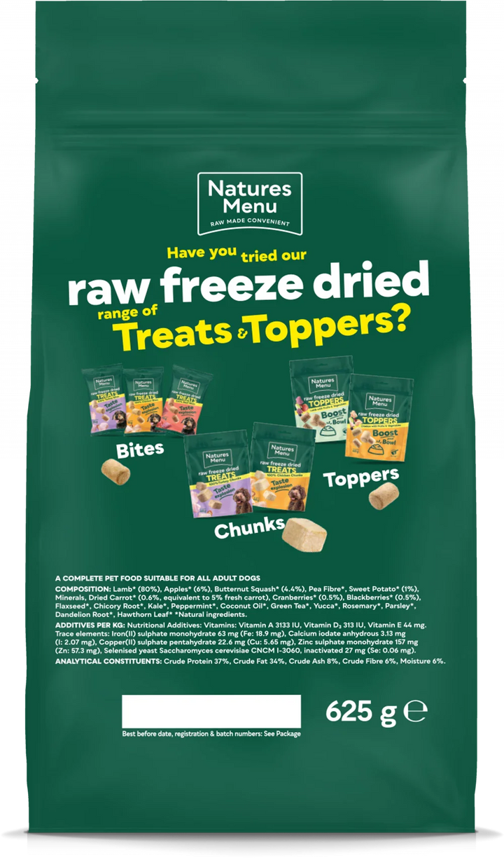 Natures Menu 80/20 LAMB Freeze Dried 625g