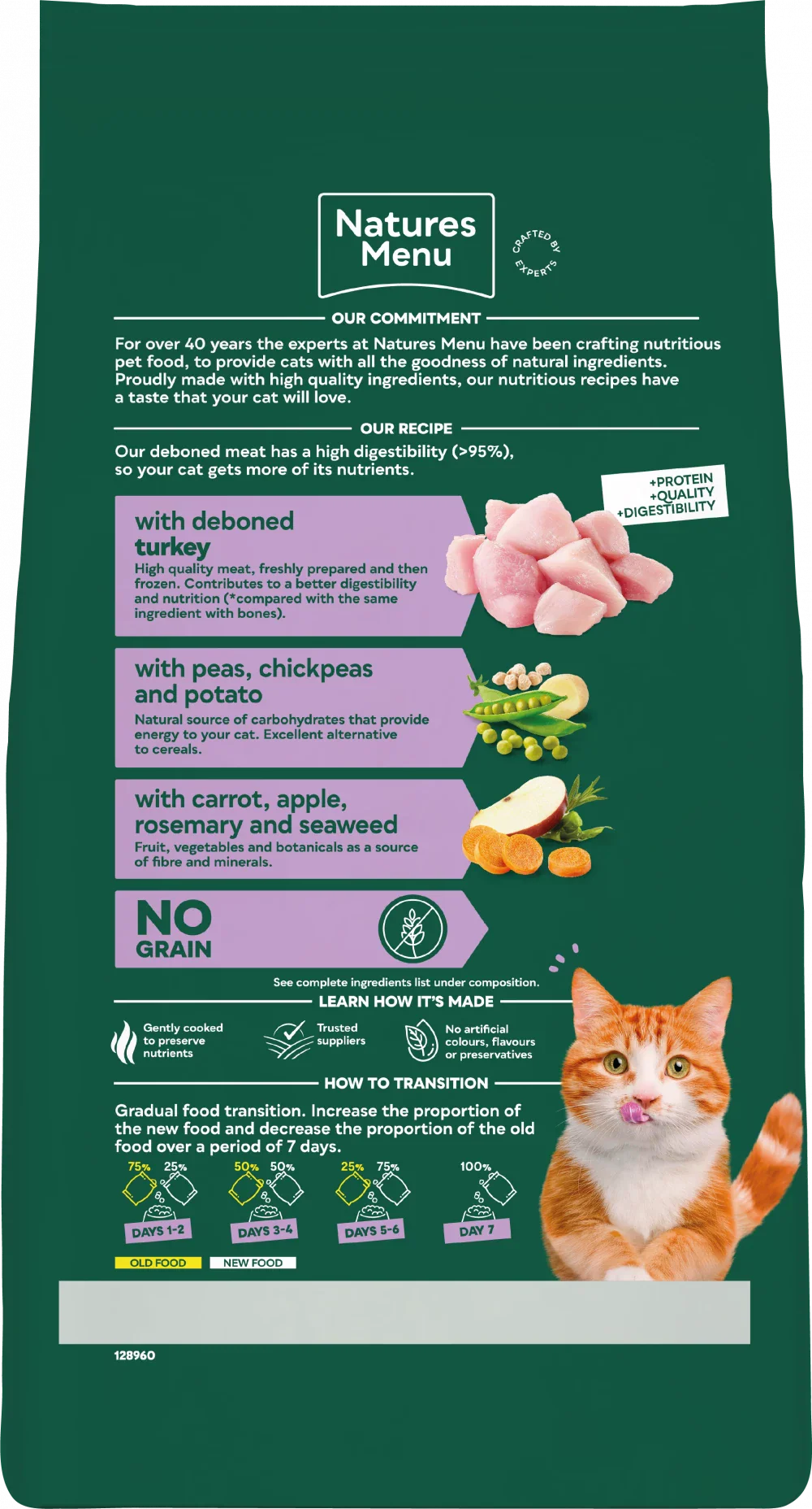 Natures Menu High In Meat Dry Cat Food No Grain With Turkey