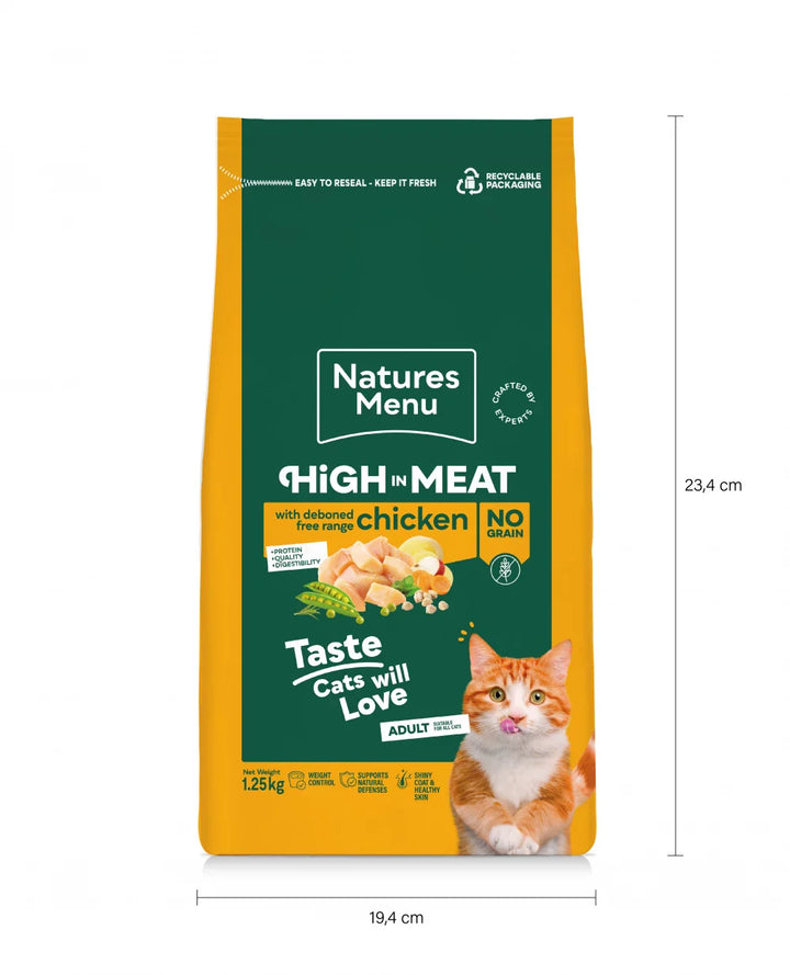 Natures Menu High In Meat Dry Cat Food No Grain With Chicken