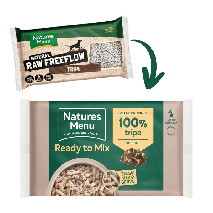 Natures Menu 100% Tripe Freeflow Mince for Adult Dogs 2kg - Ormskirk Pets