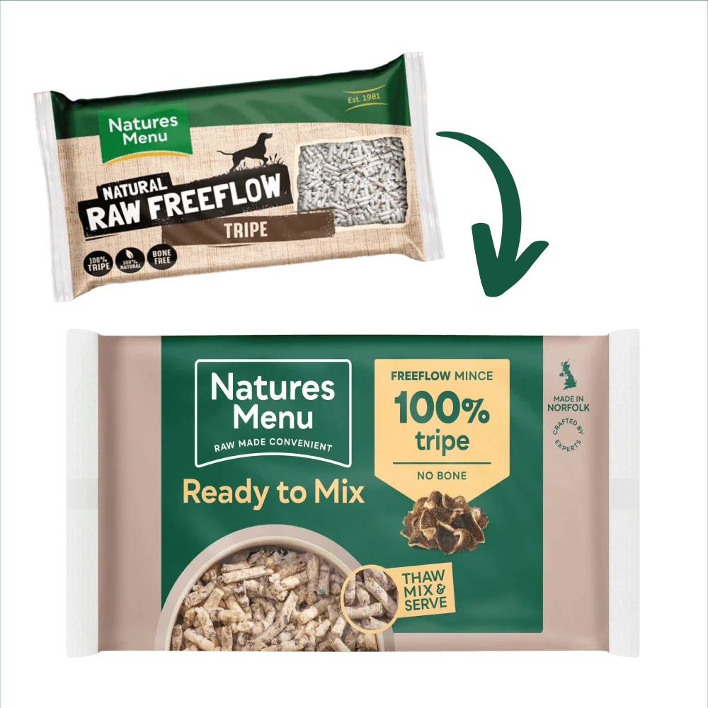 Natures Menu 100% Tripe Freeflow Mince for Adult Dogs 2kg - Ormskirk Pets