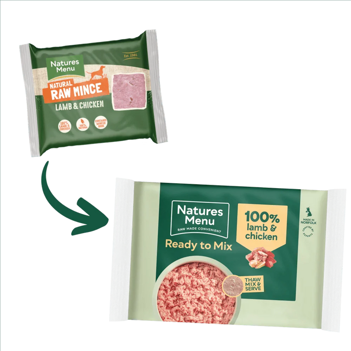 Natures Menu Just 100% Lamb and Chicken Mince 400g - Ormskirk Pets
