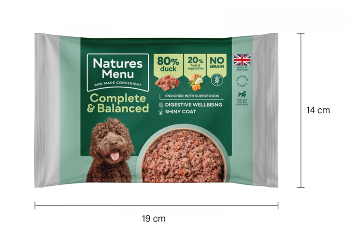 Natures Menu Complete & Balanced Raw Duck For Adult Dogs 500g