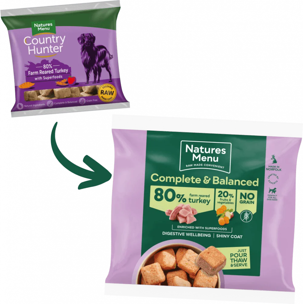 Natures Menu Country Hunter 80/20 Turkey Nuggets with Superfoods 1kg - Ormskirk Pets