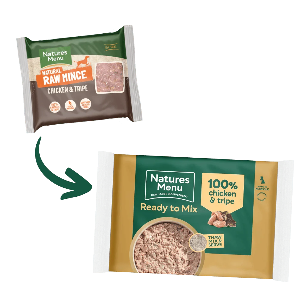 Natures Menu Just 100% Chicken and Tripe Mince 400g - Ormskirk Pets