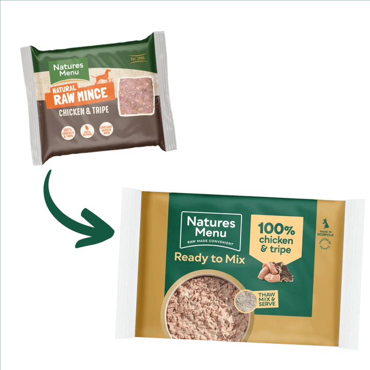 Natures Menu Just 100% Chicken and Tripe Mince 400g - Ormskirk Pets