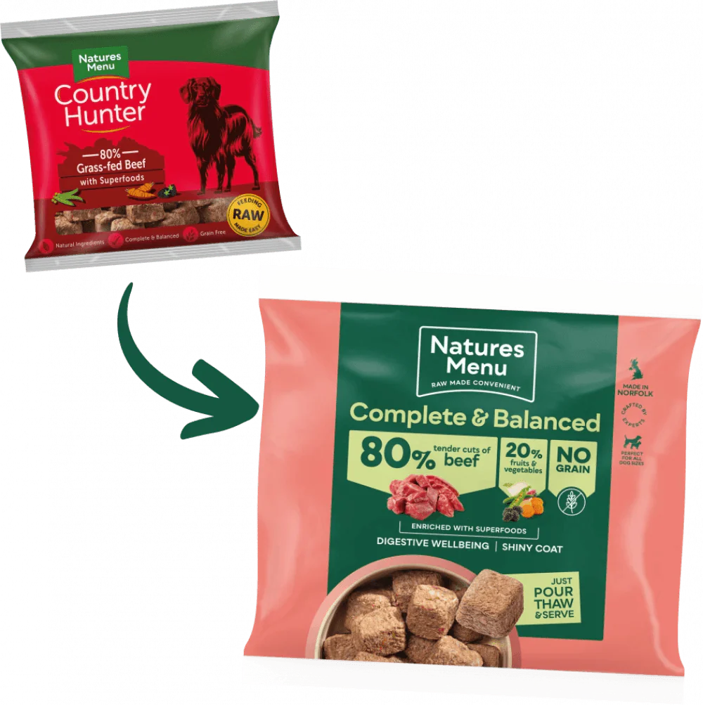 Natures Menu Country Hunter 80/20 Beef Nuggets with Superfoods 1kg - Ormskirk Pets