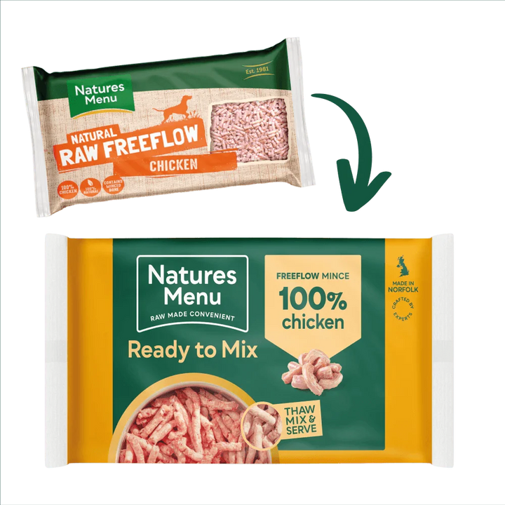 Natures Menu 100% Chicken Freeflow Mince for Adult Dogs 2kg - Ormskirk Pets