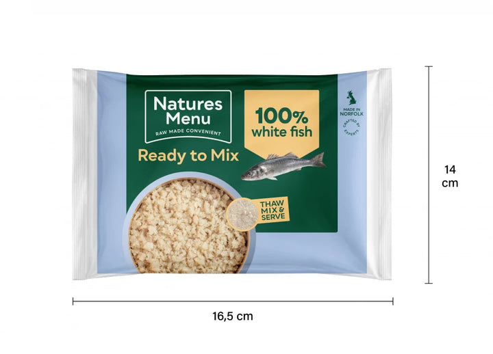 Natures Menu Ready To Mix Raw Just White Fish Raw Mince For Adult Dogs 400G