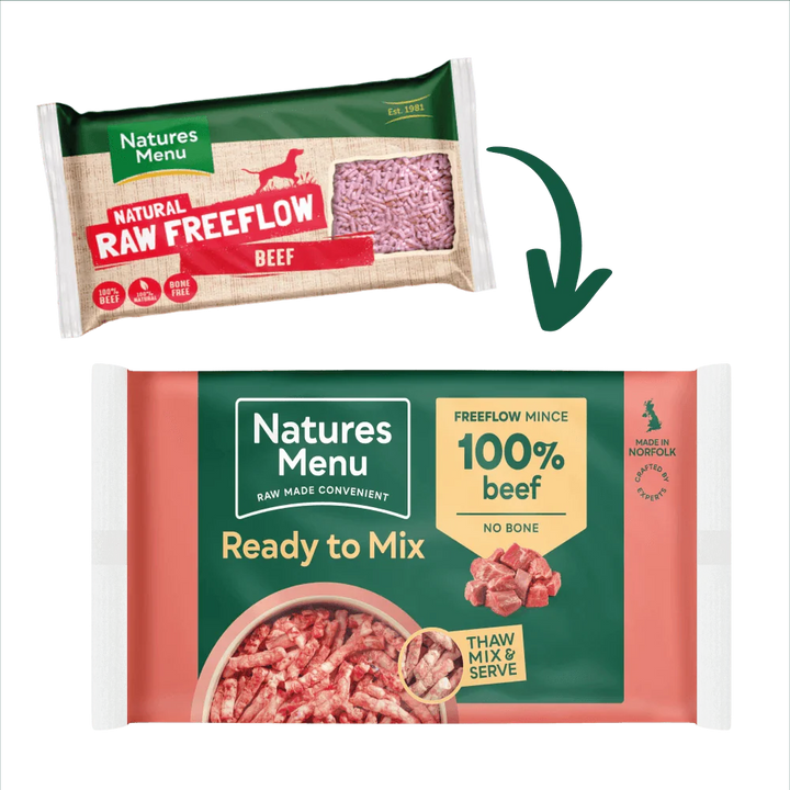 Natures Menu 100% Beef Freeflow Mince for Adult Dogs 2kg - Ormskirk Pets